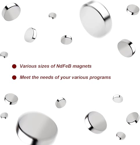 Image of rhinocats Small Strong Magnets, 269Pcs Mini Round Refrigerator Magnets for 3D Printings, Office, Hobbies, Crafts and Science