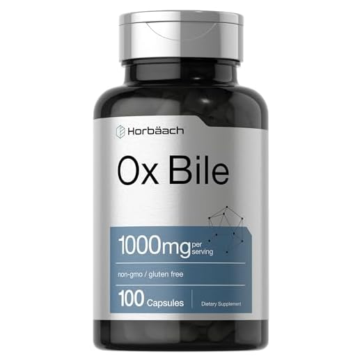 Ox Bile 1000 mg 100 Capsules | Digestive Enzymes Supplement | Non-GMO & Gluten Free | by Horbaach