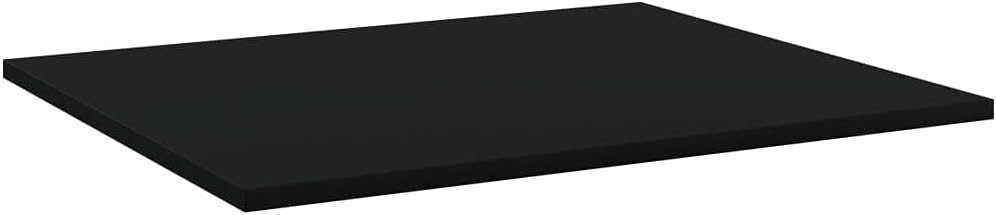 vidaXL Bookshelf Boards in Black - Made of Engineered Wood - Easy to Clean and Maintain - Perfect for Additional Storage Space or Replacement Use - Modern Design, 8pcs Set