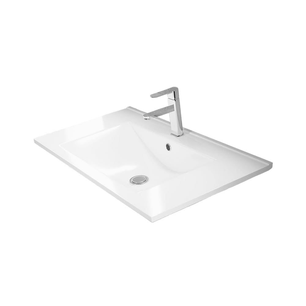 Trio Mueble de Baño con Lavabo 3 Cajones Color Roble Cambrian - Medida: 80 cm 80 cm