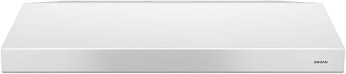 Miniatura 4 de Broan-NuTone BCSD124WW Glacier - Campana extractora de cocina con luz, extractor para debajo del gabinete, blanca, de 24 pulgadas