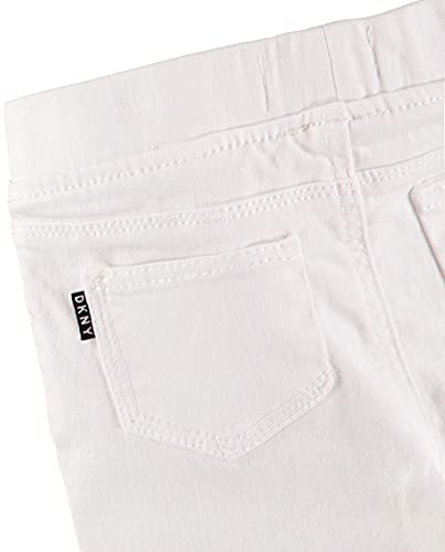 DKNY Girls 4-6X Girls Full Length Super Soft Stretch Denim Jeans (Bright White, 4)3