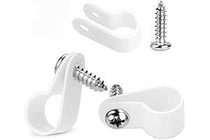 LOKMAN Rope Light Clips, 100 Pack 1/4 Inch P-Style Mounting Clips