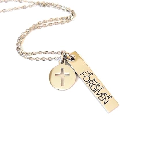 Tucker's Trinkets And Treasures Not Perfect Just Forgiven, Round Cross