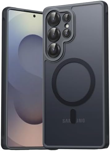 EASDNB für Samsung Galaxy S25 Ultra Hülle für Magsafe, Magnetisch Handyhülle für S25 Ultra Hülle, Kameraschutz Stoßfeste Kratzfeste Durchscheinende Schutzhülle für Samsung S25 Ultr