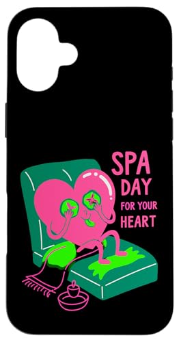 Spa Day For Your Heart ���킢���n�[�g�f�U�C�� �X�}�z�P�[�X iPhone 16 Plus �p