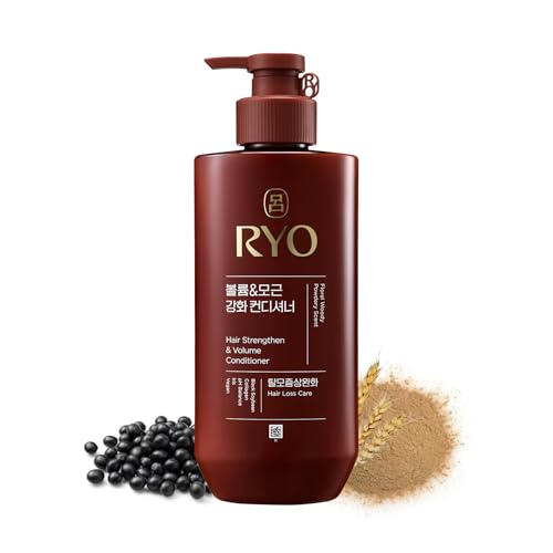 RYO Strengthen & Volume Conditioner with Korean Ginseng & Caffeine - Volumizing and Revitalizing for Fine Hair, Anti Loss Care, Strengthening hair roots, 16 Fl Oz.