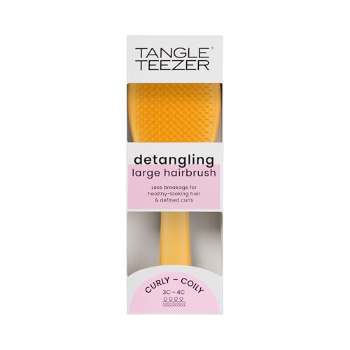 Tangle Teezer Ultimate Detangler Large (daffodil & buttercup) – Cepillo desenredante para cabello mojado – Peinado suave sin tirones – Vegano y libre de crueldad – Con mango ergonómico extralargo