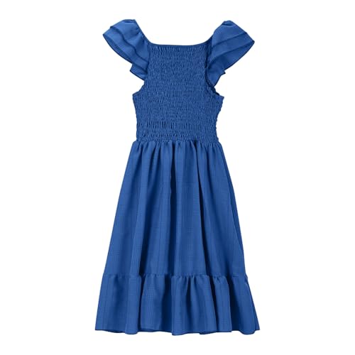 Spring Dresses for Girls Cute Ruffle Sleeve Midi Dress Teens Tiered Hemline Summer Beach Vacation Clothes 20254