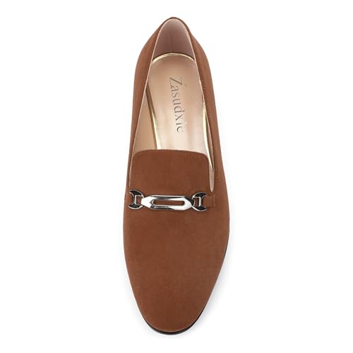 Image of Women's Loafers, Slip On Round Toe Comfortable Flats for Women Dressy and Work, Womens Business Casual Shoes