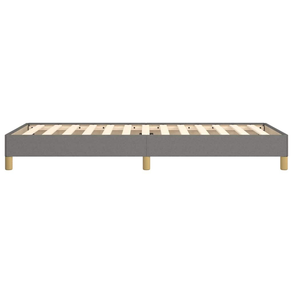 vidaXL Structure de lit simple en tissu tapissé pour chambre à coucher, meuble de maison, salle de repos en tissu gris foncé 80 x 200 cm
