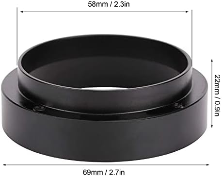 58mm Coffee Dosing Ring Funnel, Precision Stainless Steel Portafilter Espresso Dosing Ring Aluminum Universal Coffee Powder Dosing Ring for Espresso Coffee Machine Accessories