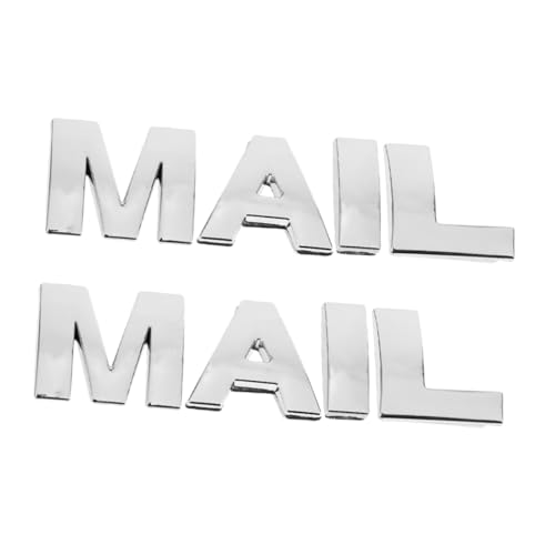 TOGEVAL 2sets Targhetta Per Postale Lettere in Resistenti Intemperie Design Facile Installazione Esterna Per Cassette Postali Residenziali Per Appartamenti Sostituzione Letterper