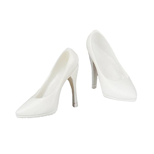 LoveinDIY 1/6 Scale High Heels Accessories for JIAOU Doll Female Action Figure Body - White