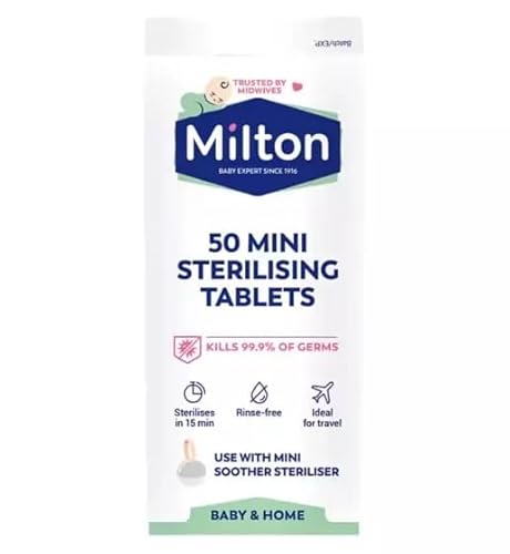 Asrev Healthcare Sterilising Tablets 50 Pack | Fast-Acting Antiseptic Cleaner for Soothers, Pacifiers, Teethers & Dummies | Travel & Home Hygiene Solution