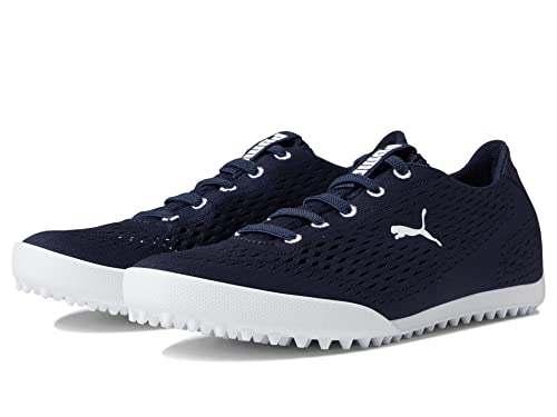 Puma 376083049 Monolite Fusion Slip-On Navy Blazer-Puma White 9 Womens