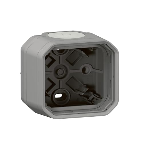 boitier saillie - 1 poste - gris - legrand plexo 069651l
