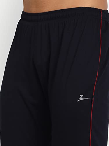 Image of Zeffit Men's Slim Fit Track Pants, Cotton, Elastic Waist, Side Pockets, Running & Gym