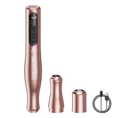 Biomaser P90 Pro Máquina de maquillaje semipermanente – inalámbrica y con cable para cejas, delineado y labios – Rosa Dorado