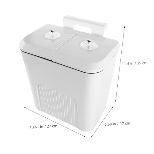 Caneca de basura de cocina GLEAVI doble compartimento blanca miniatura 2