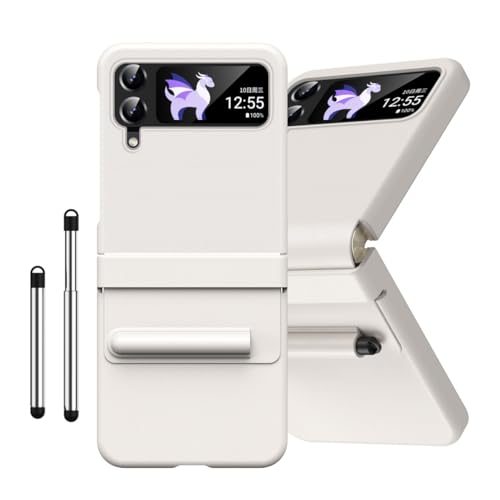 Coque Galaxy Z Flip3 antichoc avec protection de charnière en similicuir et PC rigide noir