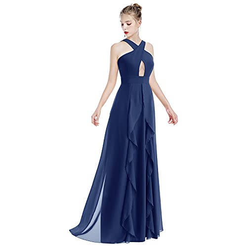 Image of Women Transformer Hi Low Evening Long Prom Dress Halter Convertible Multi Way Spaghetti Strap Wedding Cocktail Maxi Gown