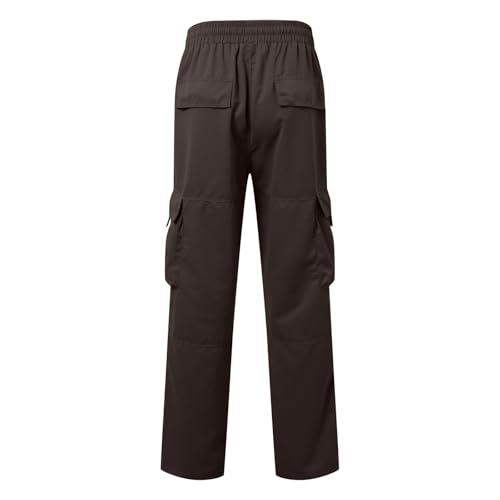 Spring Autumn Male Minimalist Solid Color Zipper Pocket Cargo Pants Pants Sports4
