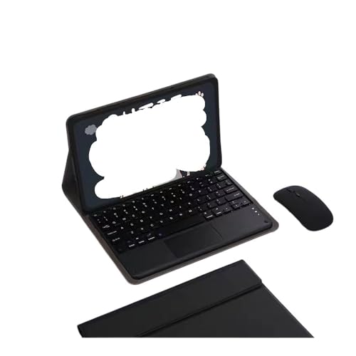 Teclado QWERTY desmontable OPPO Pad 2 con funda cuero y ratón negro