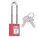 Industrial Safety Padlock 3in Steel Beam, Engineering Isolation Lock with 2 Keys - Anti and Temperature, Writable Label for Equipment Maintenance