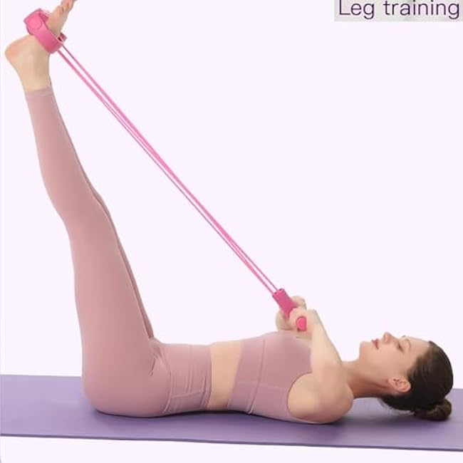 Saludea Gentle Fit, Wildboy Exercise Band, 21 Fitness Resistance Bands-4 Tube Pedal Ankle Puller, Pedal Ankle Puller Resistance Bands, Stirrup Puller for Exercise,Stretching Bands for Arm&Leg