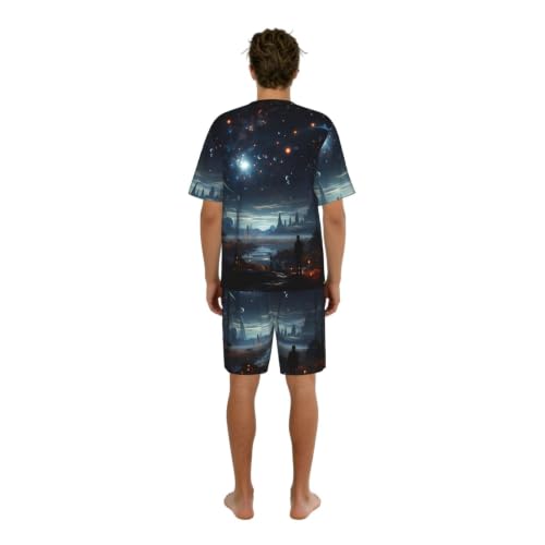 Ensemble pyjama astres et constellations idéal pour les soirées cocooning et détente - 2