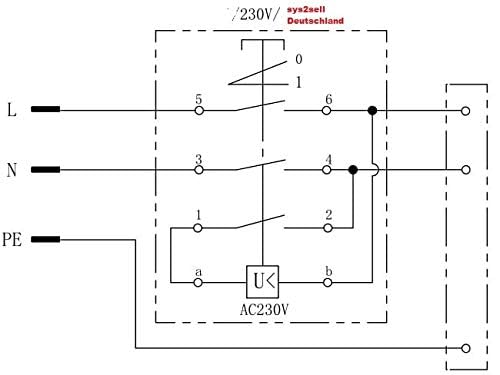 Combinaison interrupteur DZ08-1 230V avec volet d'urgence - identique: KEDU KOA7