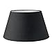 Home Sweet Home Collection Paralume Nero da Tavolo, 30/20/17 cm, E27/E14, Tessuto Unico, Effetto Luminoso Confortevole immagine