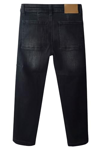 KIDSCOOL SPACE Calça jeans infantil para meninos, 12 meses a 13 anos, rasgada, macia e elástica, clá