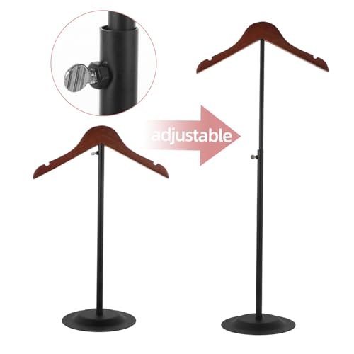Présentoir à t-shirts ajustable en métal robuste avec base noire