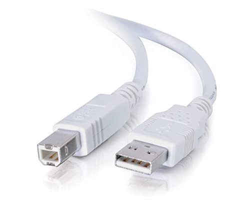 Mute1.50 Meter USB 2.0/3.0 High Speed Printer Scanner Cable (Copper Cable) Compatible With All Major Printer,Scanner,Computer,Laptop.A USB Male To B Printer Male.(White) (White, 1.5 Meter)