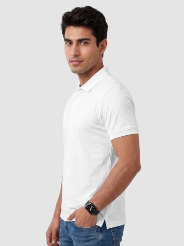 Image of Beyoung Imported Poly Regular Fit Solid Polo Tshirt for Men | Collar Tshirt | Half Sleeves | Solid Casual T-Shirt