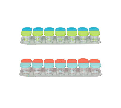 2 Pack Bundle - Sagely Smart XL Weekly Pill Organizer - Sleek AM/PM Pill Box with 7 Day Travel Containers and Free Reminder App (Green/Blue & Mint Blue/Coral)