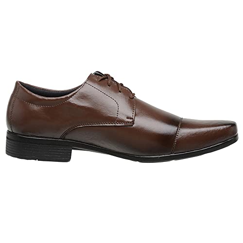 Sapato Social Esporte Fino Masculino em Napa com Cadarço Sanlorenzo 1010 Cor:Marrom;Tamanho:38