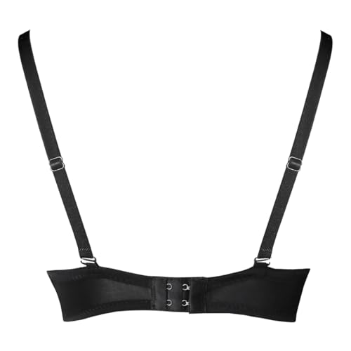 Kimring Women's Steampunk B Cup Spike Studs Rivet Party Club Rave Underwire Sport Bras Tops Grey Medium - Thumbnail 3