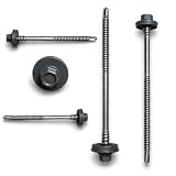 ETANCO GTR 6 SP A19 5,5/6,3 x 65 mm Selbstbohrende Doppelgewindeschraube für Sandwichpaneele auf Stahl mit EPDM Dichtscheibe ETA CE SW8 RAL 7016 Anthrazit 100 Stück