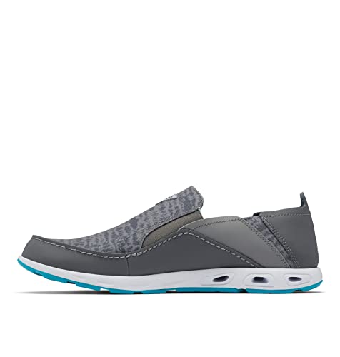 Columbia Sapato de barco masculino Bahama Vent PFG, Monumento/Oceano Teal, 10.5