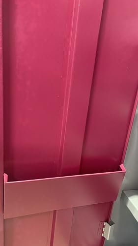 Image of Steel Almirah 3 Door Wardrobe with Mirror-3 Years Warranty | Modern Metal Cupboard berow for Bedroom | Clothes Storage Organizer with 2 Drawers & 2 Hanging Space (Pink, 54 X 18 X 78)