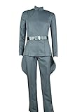 Imperial Stormtrooper Officer Admiral Uniform Cosplay Costume Dark Gray Suit (Male S)