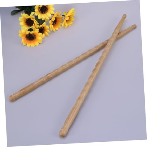 2 piezas de baquetas de bambú creativas 5B para percusión, ligeros palillos para batería para adultos y principiantes, para práctica y actuación miniatura 6