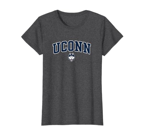 Connecticut Huskies Womens Arch Over Dark Heather T-Shirt