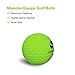 Monster Equips PRO Soft Feel Ultimate Distance Golf Ball with Matte Finished Color Long Distance Tour Ball Supersoft 12 Pack with Golf Tees (Grass Green)