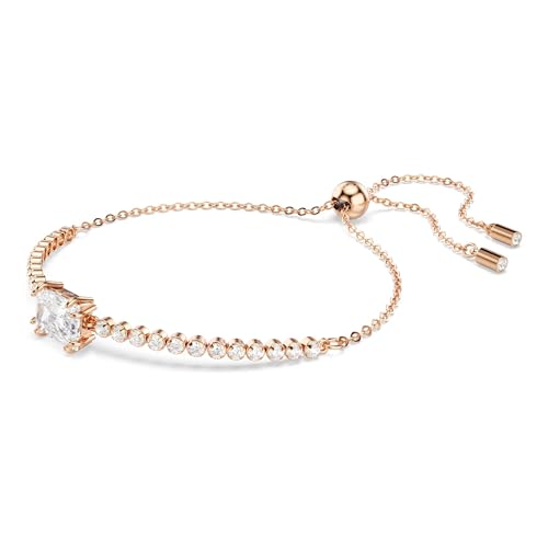 Swarovski Bracciale Tennis Matrix, Taglie Miste, Bianco, Placcato Oro Rosa - 2