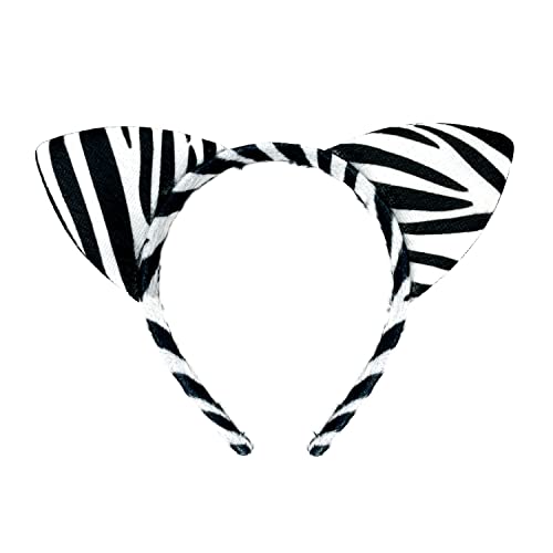 Oblique Unique® Haarreifen Zebra Ohren Haarreif für Fasching Karneval Motto Party Kostüm Accessoires für Zebra Kostüm