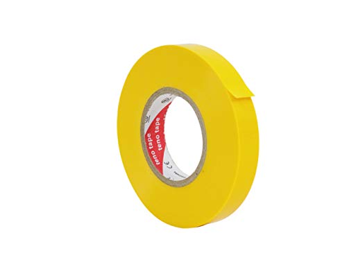 MAT Professional Grade Thin Electrical Tape Yellow - 1/2 inch x 66 ft. UL/CSA listed core - Waterproof Flame Retardant & Strong Rubber Based Adhesive for Use At No More Than 600V & 176F